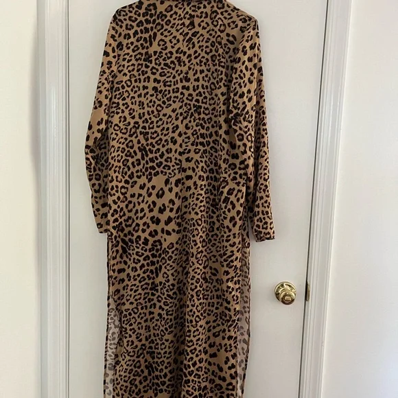 REVOLVE Delaney Duster In Leopard House of Harlow 1960 Long Jacket Coat Sz Small - Picture 5 of 9